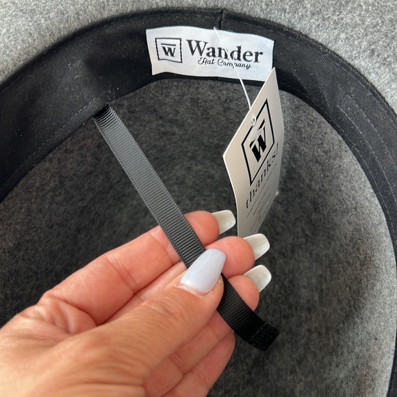 WANDER HAT COMPANY Houston wide brim hat in grey - Picture 7 of 8